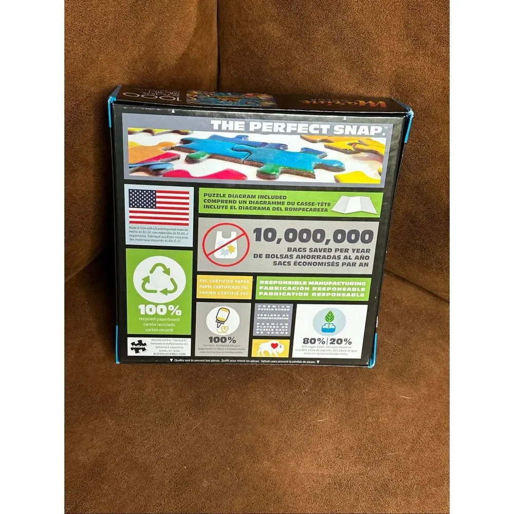 Buffalo Games Marine Color Tiny Bubbles 1000 Piece Puzzle Sea Turtle Sealed